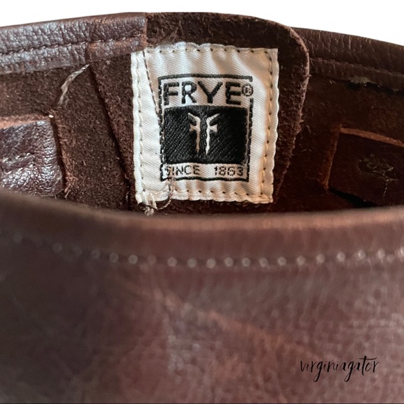 Frye Veronica Short Soft Dark Brown Vintage Leather Engineer Moto Style Boots - Picture 9 of 11